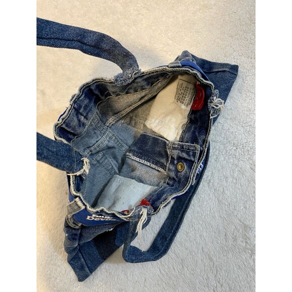Duke Devils Jean Denim Bag Tote Shoulder Satchel Wrangler Handmade - Picture 13 of 16